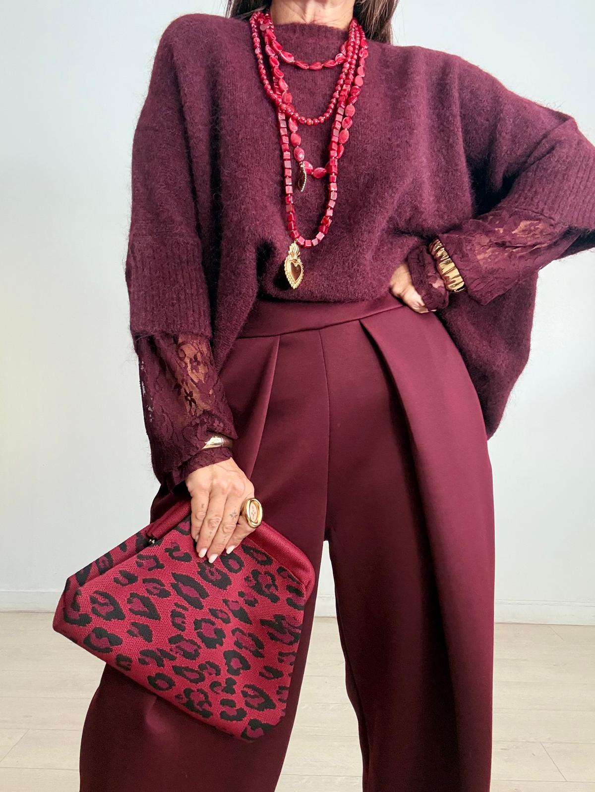 MAXI JERSEY SUAVE MANGAS ENCAJE
