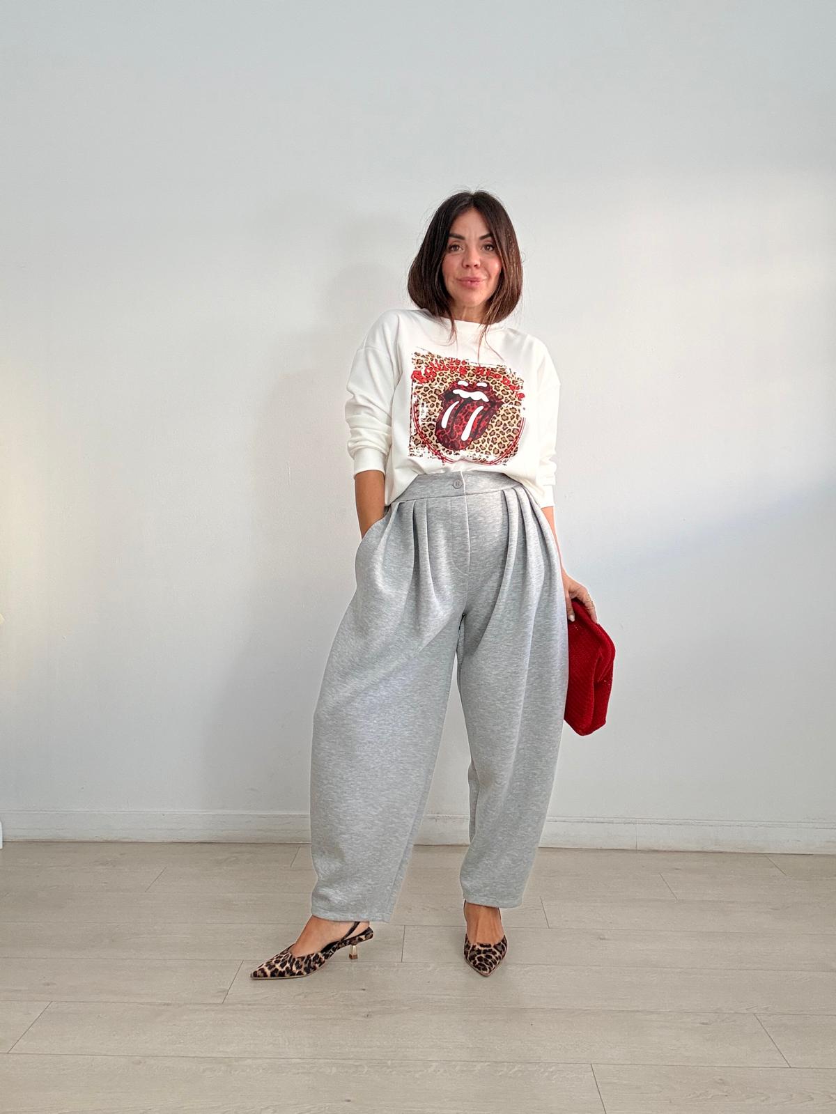 PANTALÓN BALLÓN FLUIDO SUAVE PINZAS CLAU