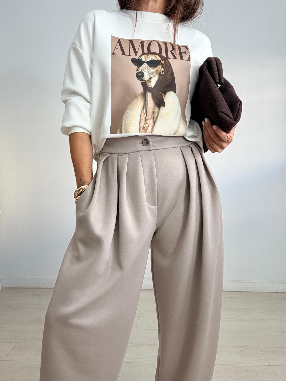 PANTALÓN BALLÓN FLUIDO SUAVE PINZAS CLAU