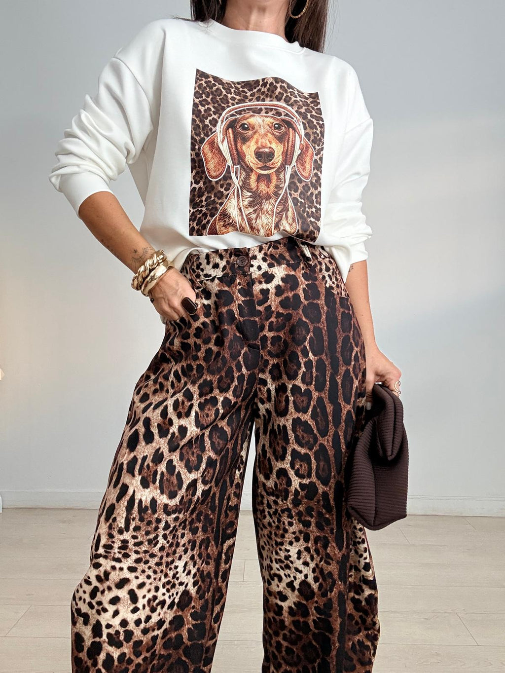 SUDADERA PERRITO + LEOPARDO
