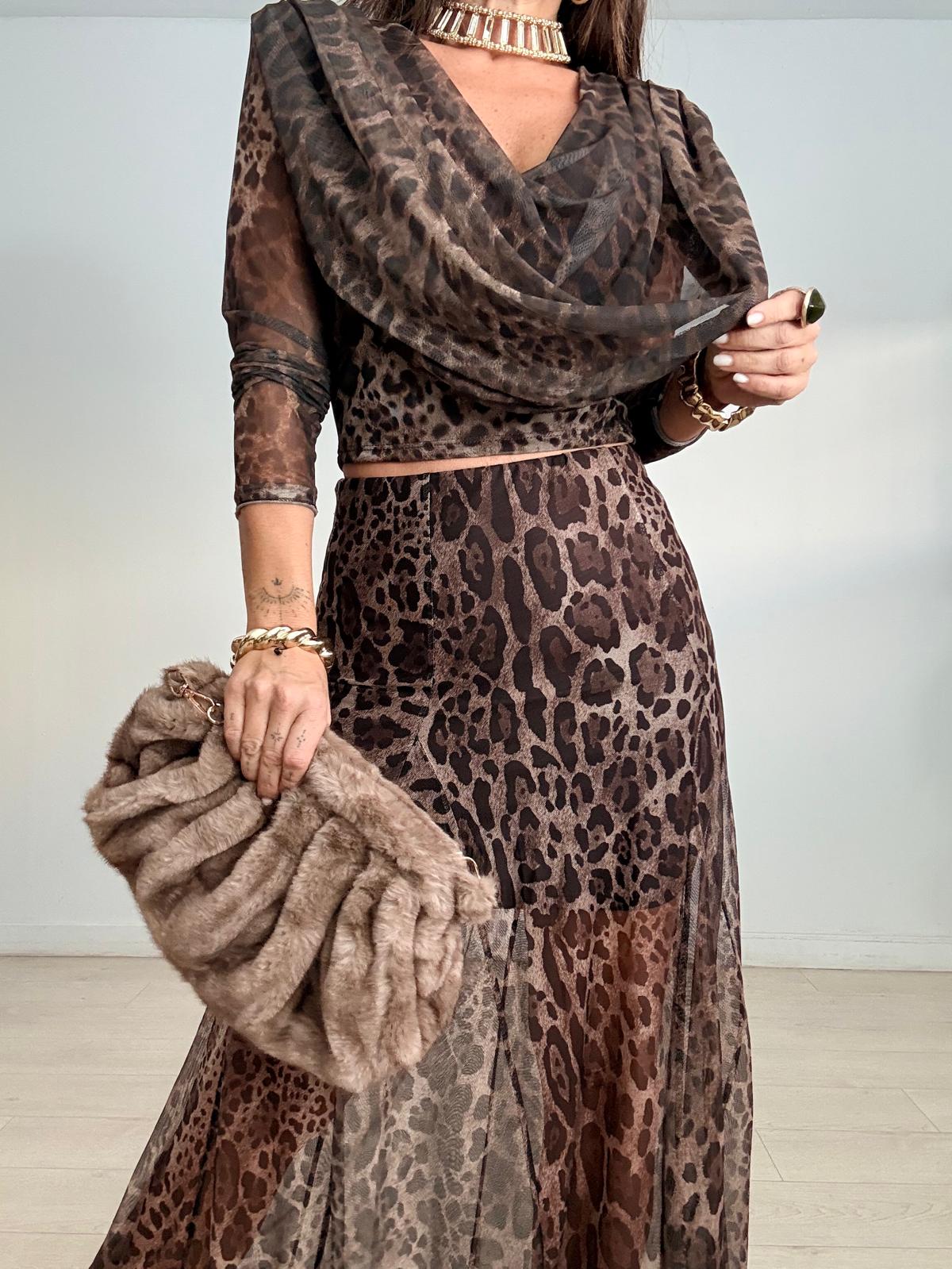 TOP TULL HOMBRERAS ANIMAL PRINT