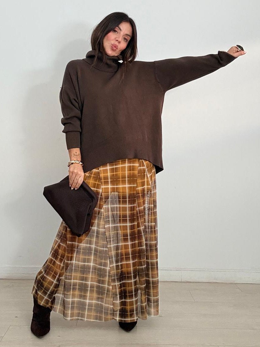 FALDA TULL CUADROS