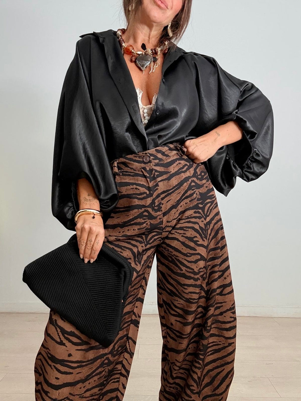 BLUSA OVERSIZE SATÉN