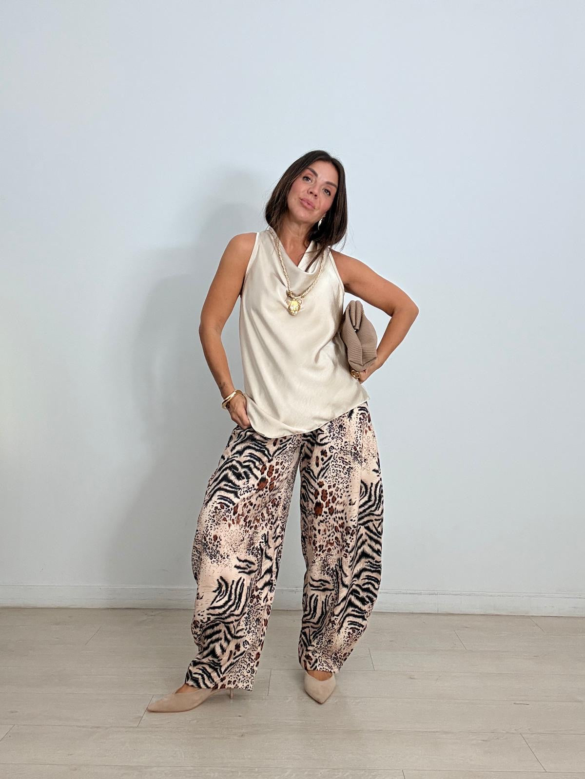 PANTALÓN BALLOON ANIMAL PRINT