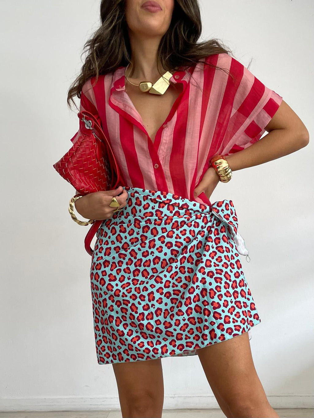 FALDA LAZADA MINI LEOPARDO