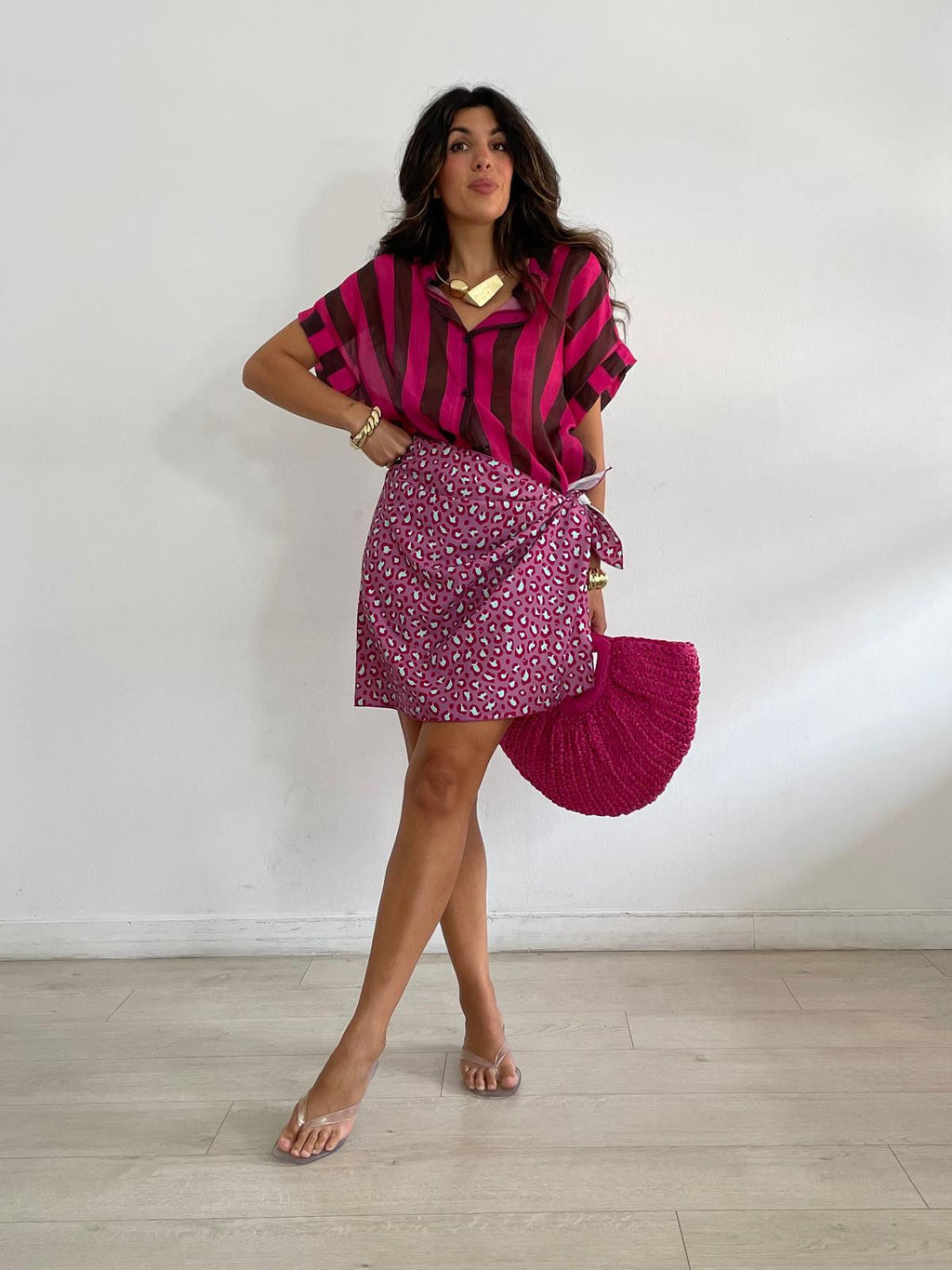 FALDA LAZADA MINI LEOPARDO