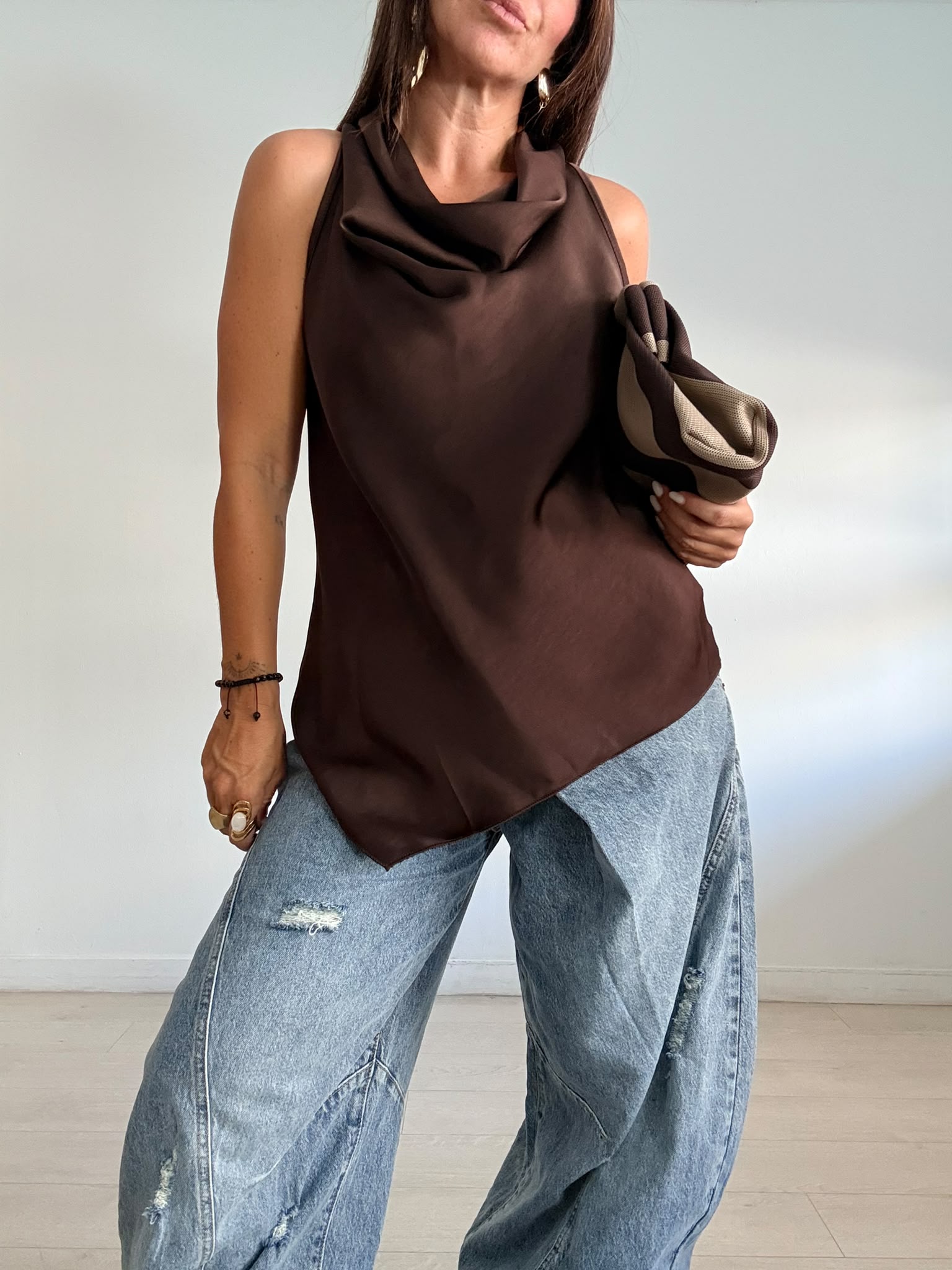 BLUSA SATEN PICO