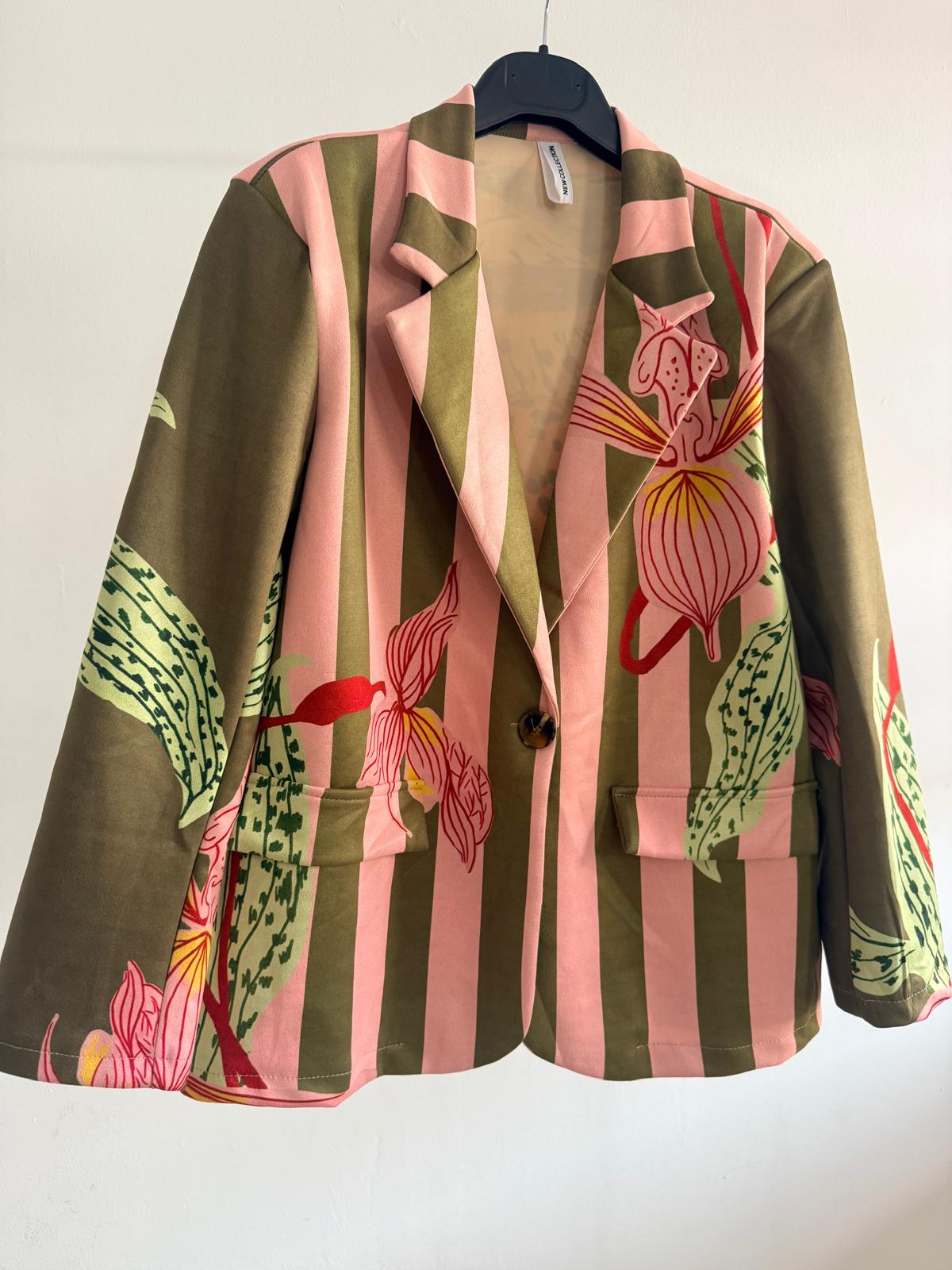 BLAZER ANTELINA RAYAS PANTERA+ORQUIDEA