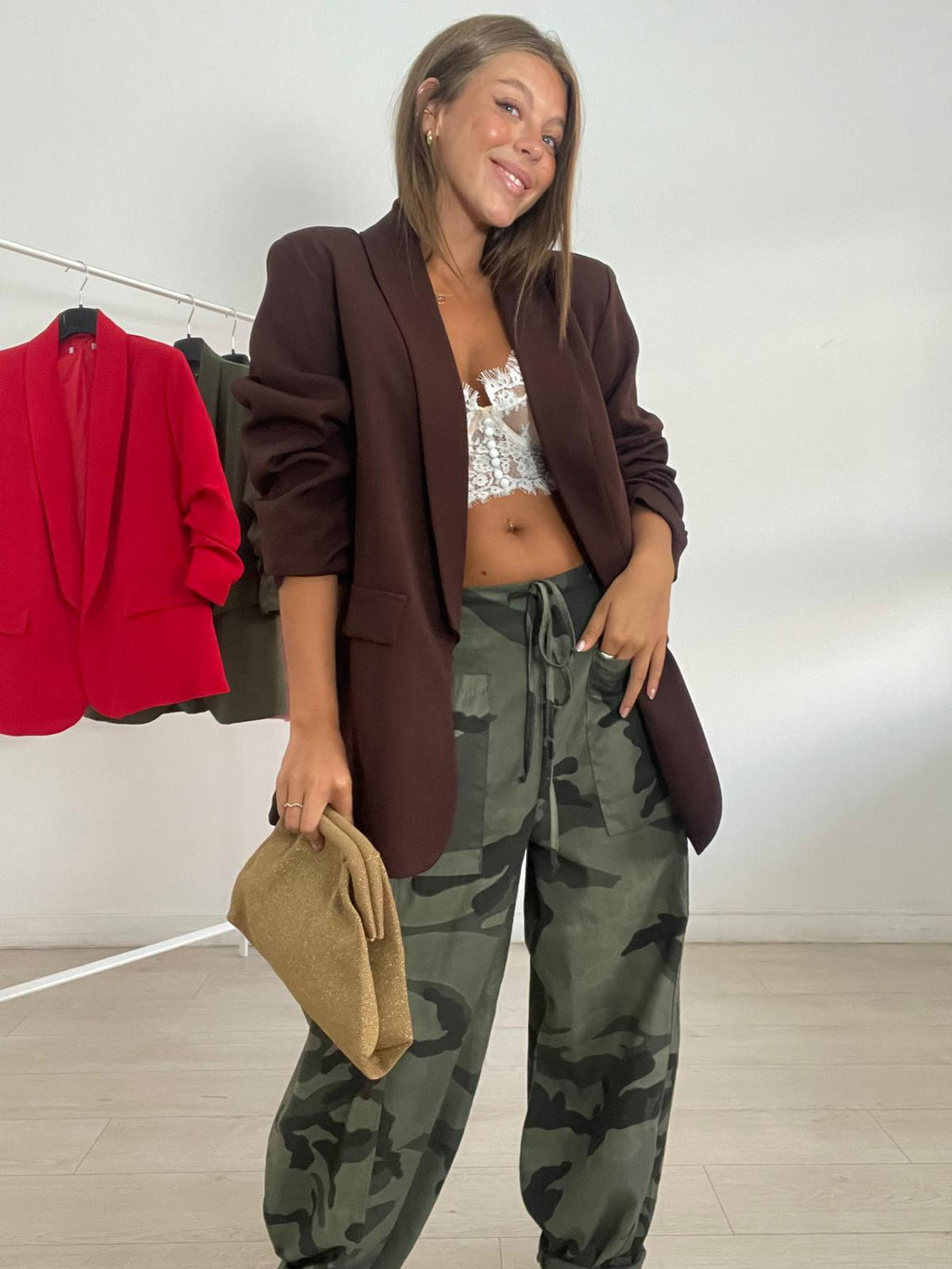 Blazer manga  fruncida