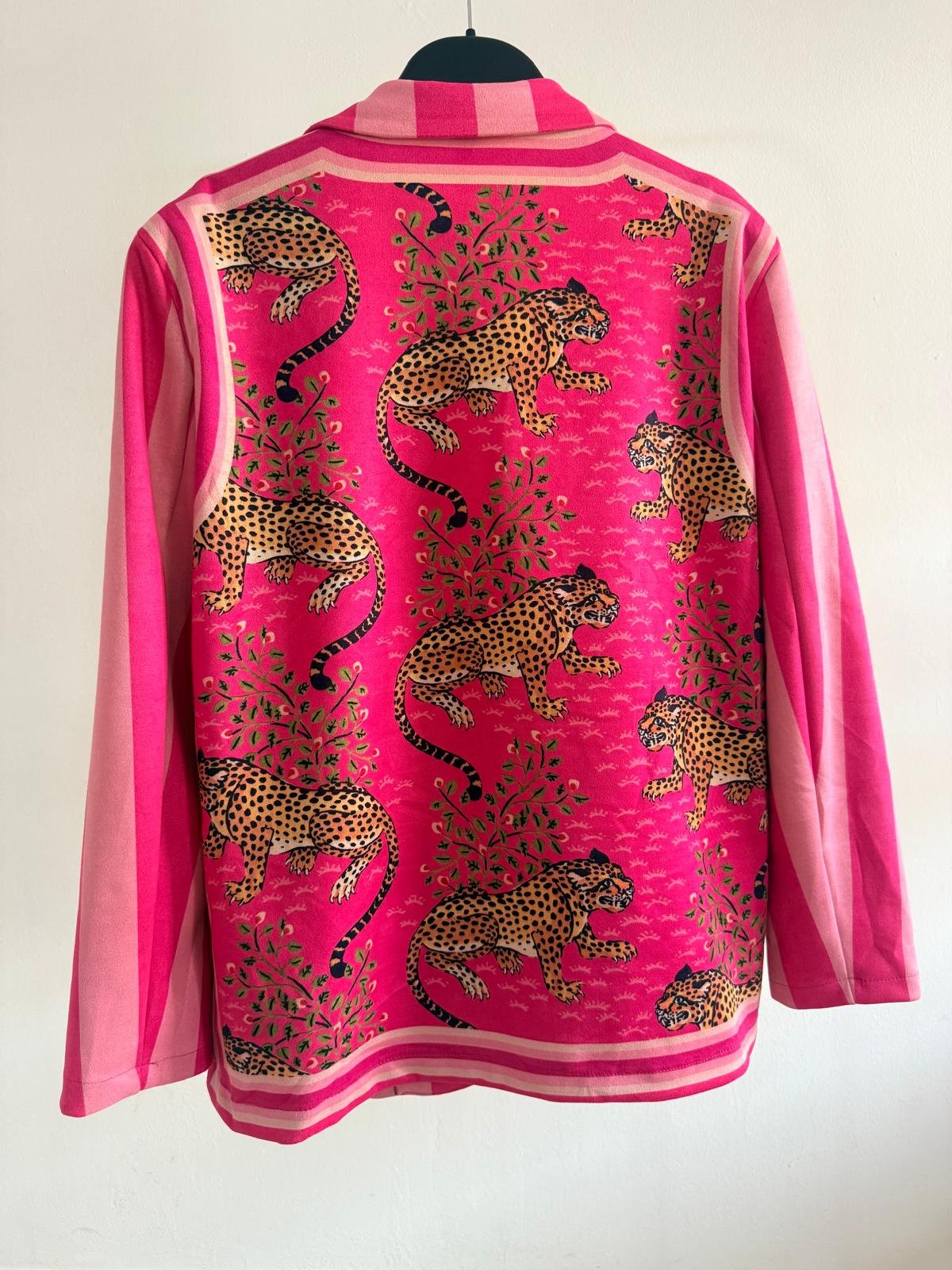 BLAZER ANTELINA TIGRES+RAYAS ROSA/FUCSIA