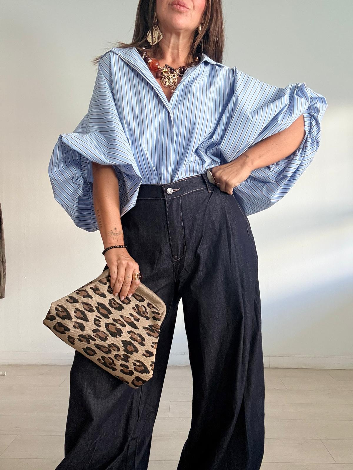 BLUSA RAYAS OVERSIZE