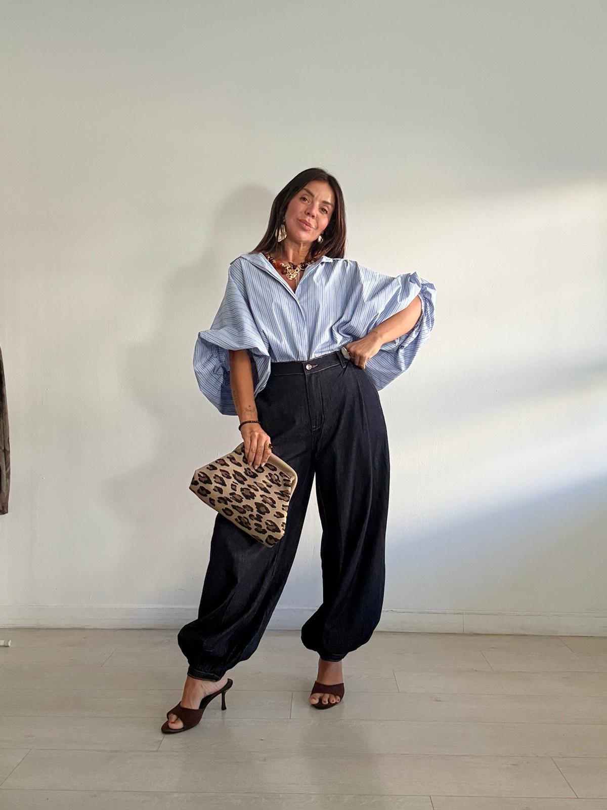BLUSA RAYAS OVERSIZE