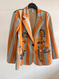 BLAZER  ANTELINA PANTERA + RAYAS CELESTE/NARANJA