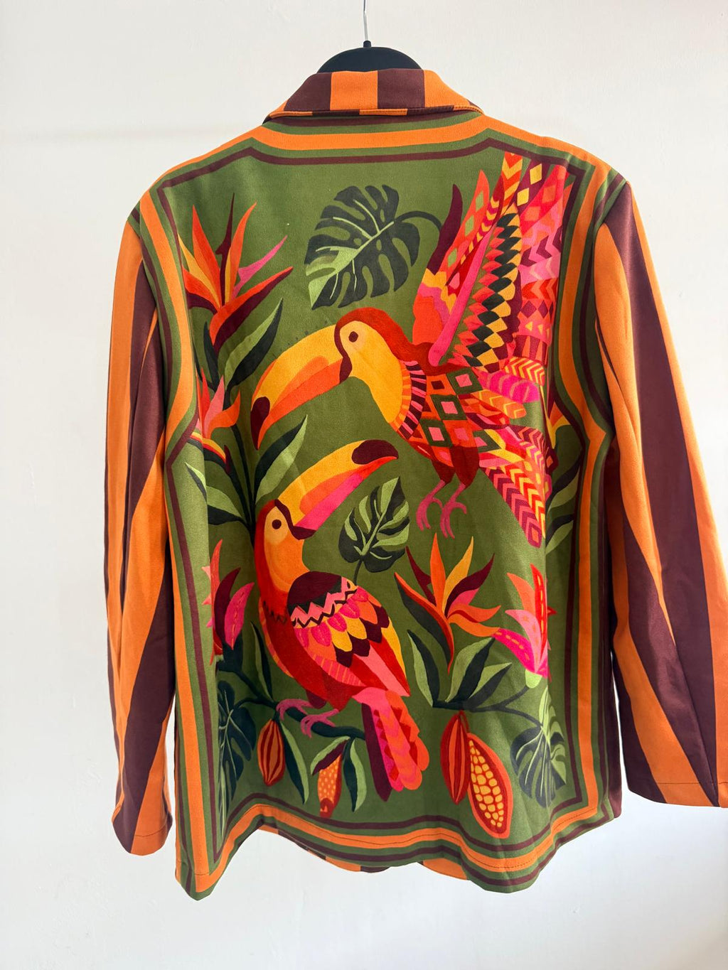 BLAZER ANTELINA PELICAN + RAYAS MARRON /NARANJA