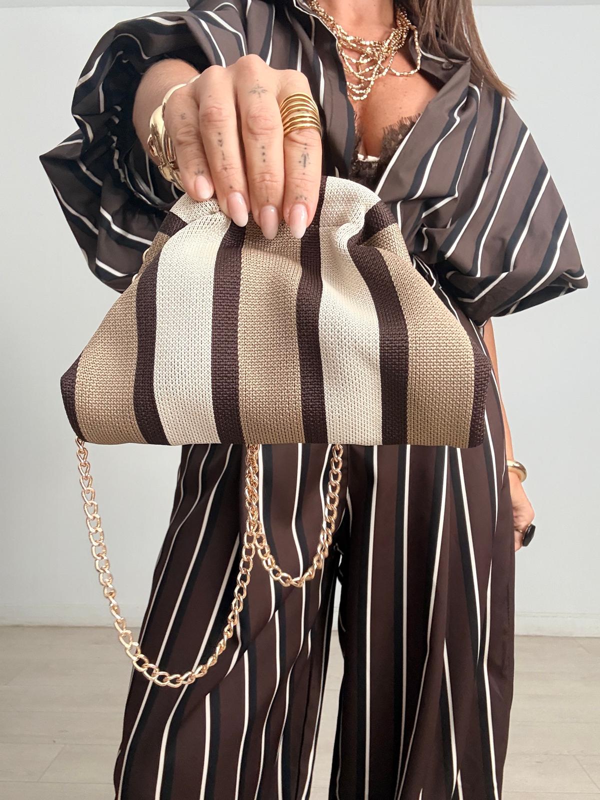 BOLSO MINI CLUTCH RAYAS
