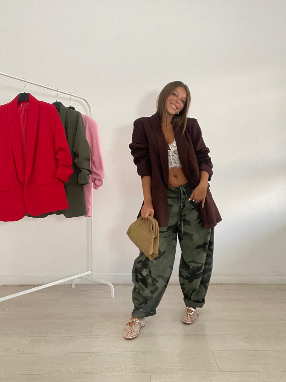Blazer manga  fruncida