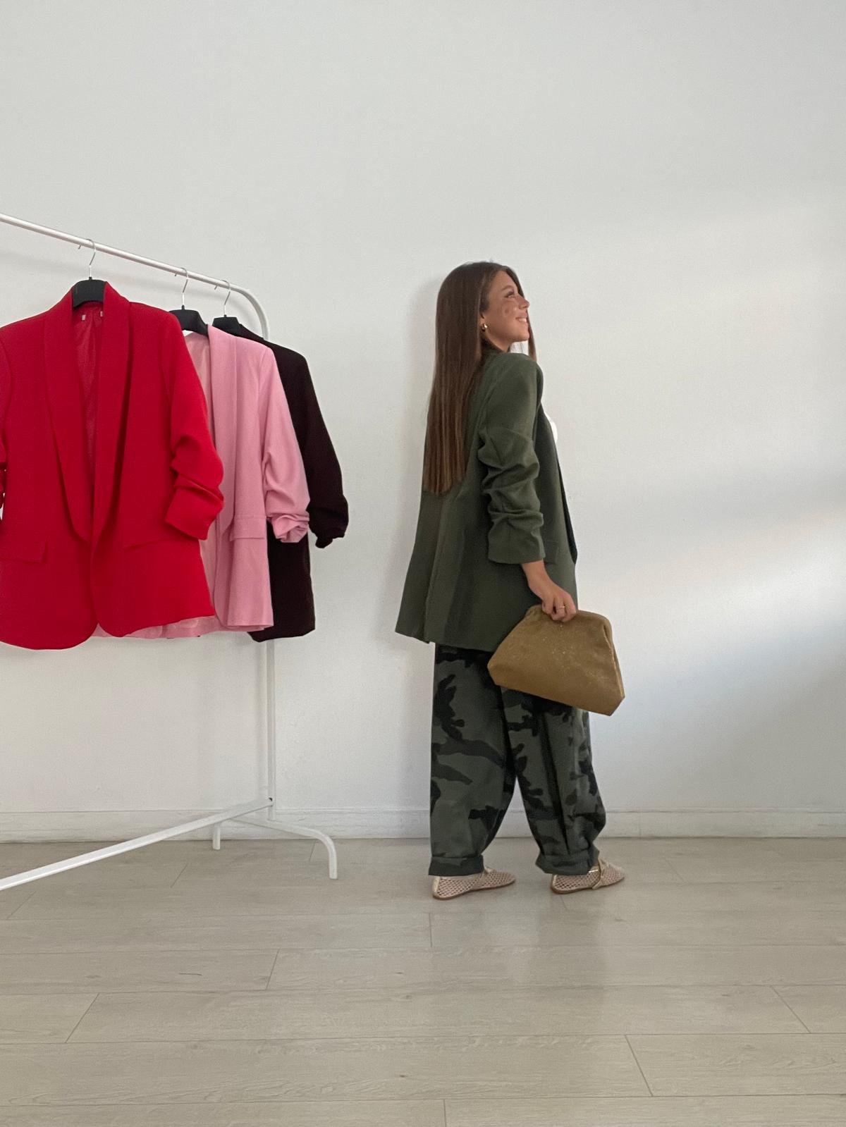 Blazer manga  fruncida