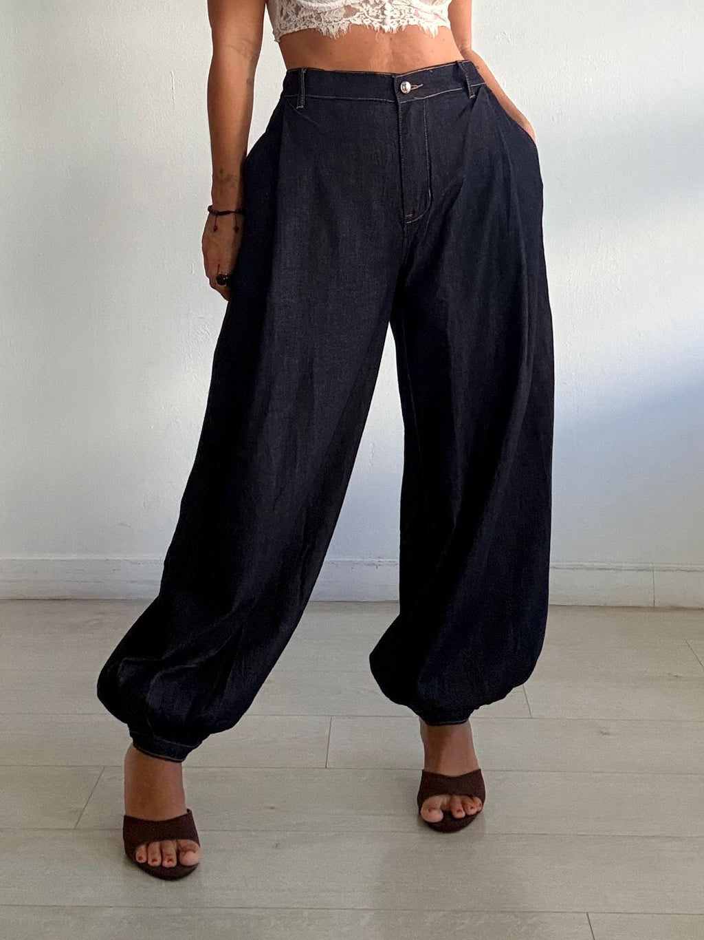 JEANS BOMBACHOS VAQUERO OSCURO