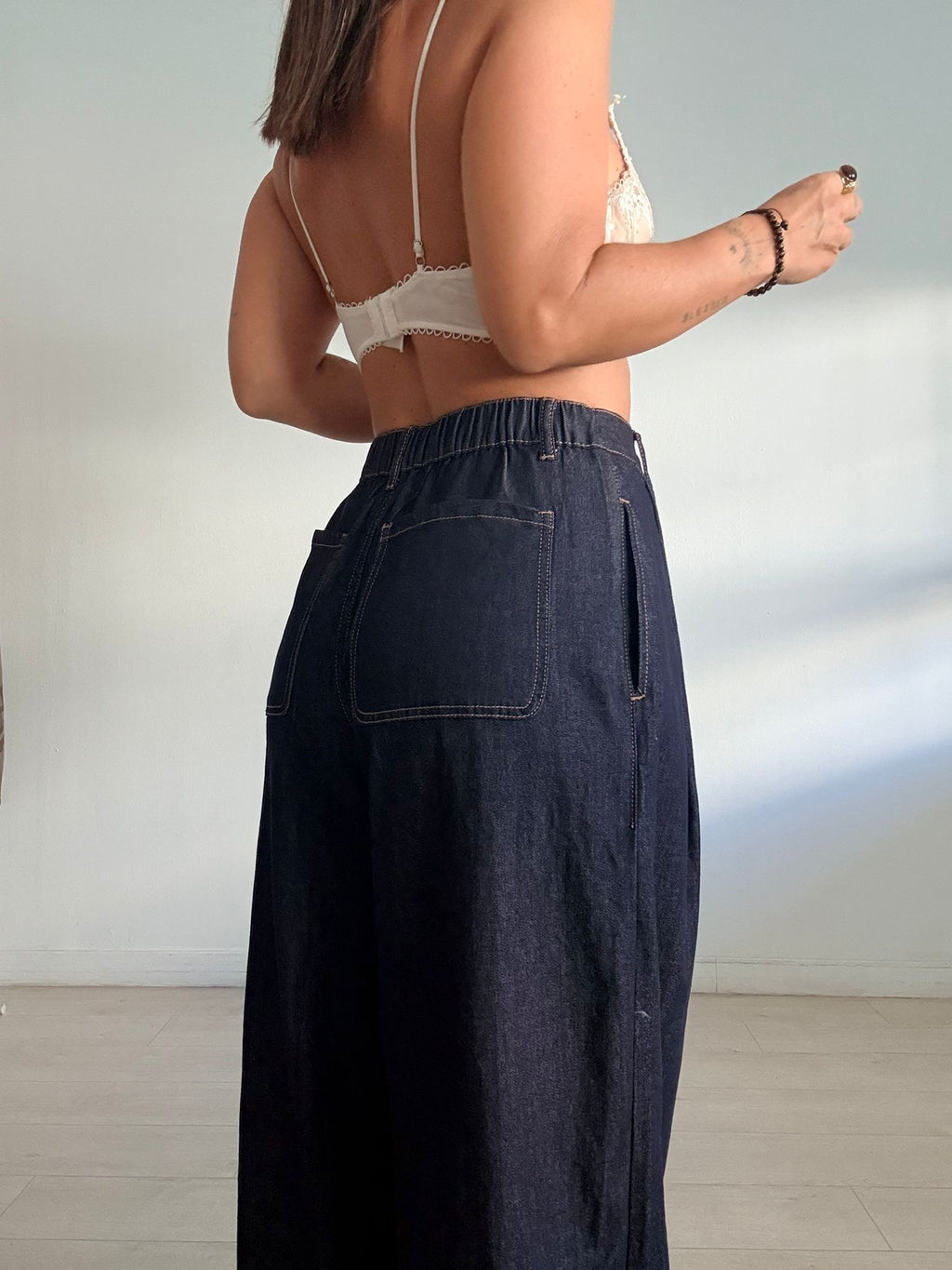 JEANS BOMBACHOS VAQUERO OSCURO