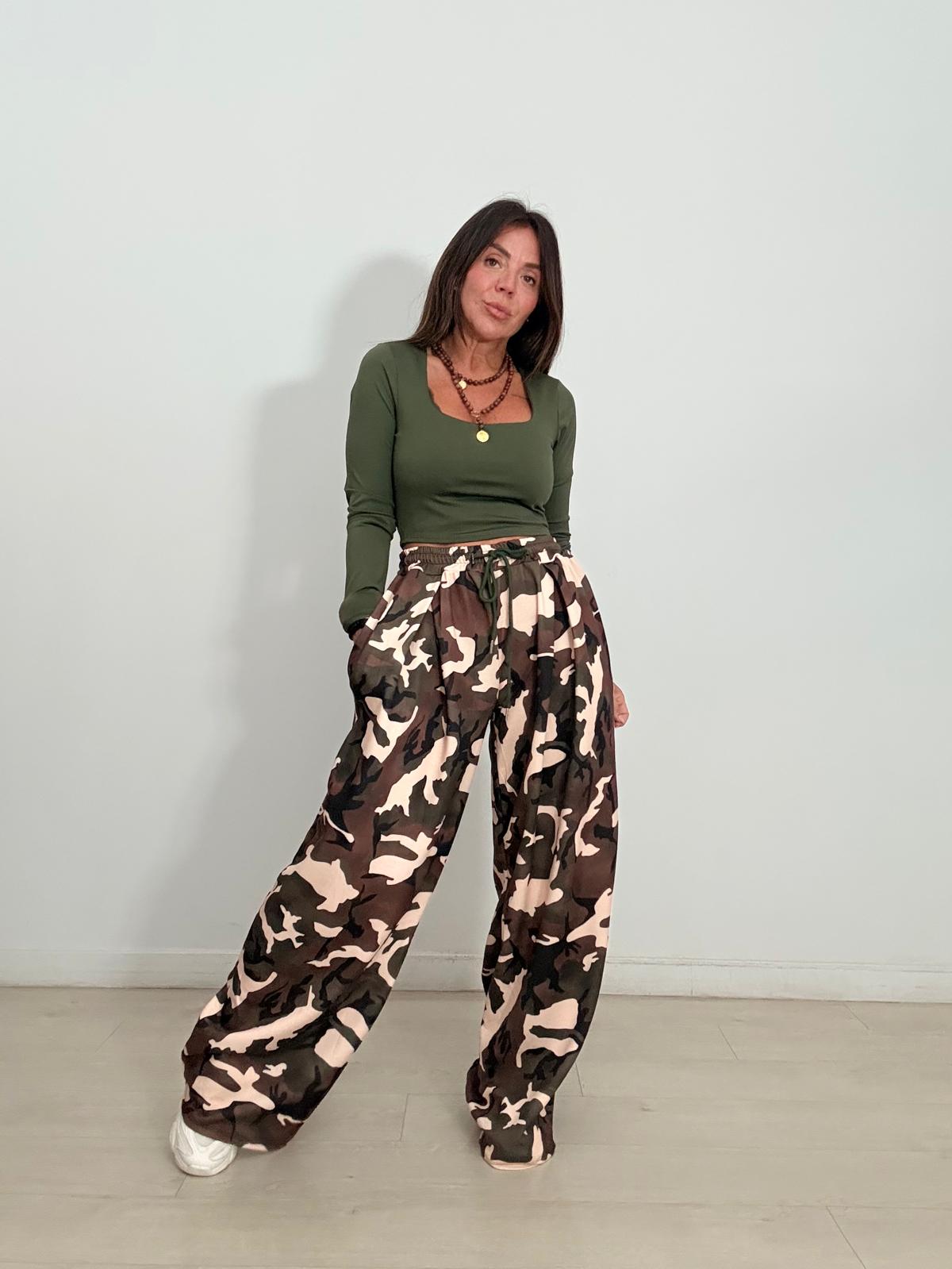 PANTALON ANCHO SPORT CAMUFLAJE